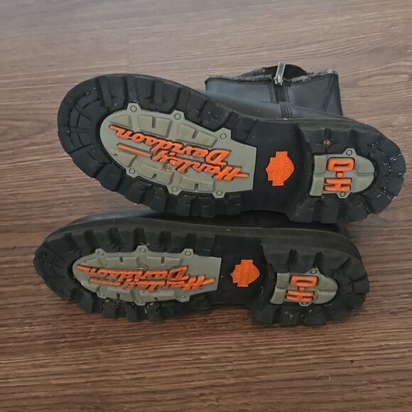 Harley Davidson Men's Motorcycle Boots Riding Zip Up Size 8 Black - Picture 6 of 10